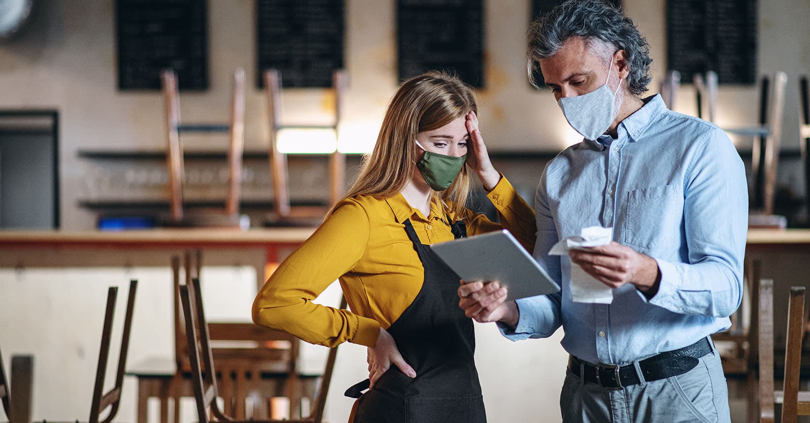 Photography of a hospitality manager and a waitress